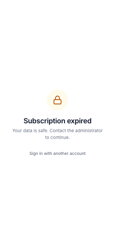 Subscription expired