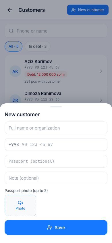 New customer