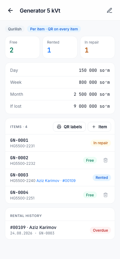 Product page