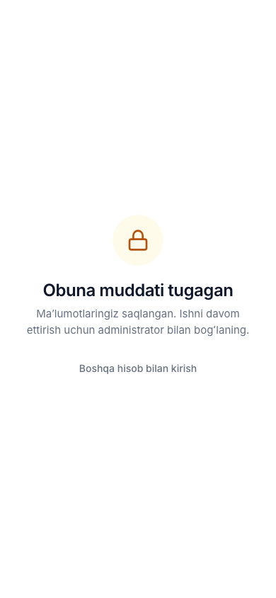 Obuna muddati tugagan
