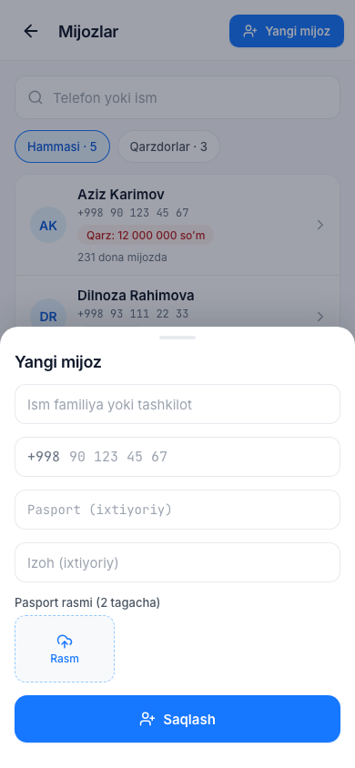 Yangi mijoz